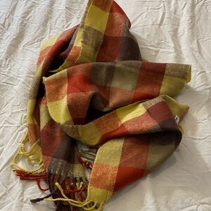 Vintage Royal Rossi Mongolian Cashmere Scarf in Vibrant Fall Colours